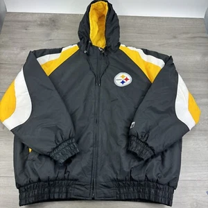 Vintage 90’s Logo 7 Pittsburgh Steelers Puffer Jacket Size XXL VTG 2XL NFL Coat - Bild 1 von 13
