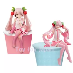 Hatsune Miku Fideos Tapón Figura Sakura Milu FuRyu Juego de 2 Tipos Japón Auténtico - Imagen 1 de 3