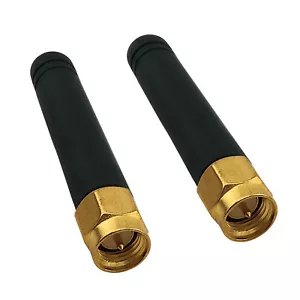 Small WiFi Bluetooth Antenna 2dBi SMA Male PC Dual Band Short Wireless Network - Picture 1 of 5