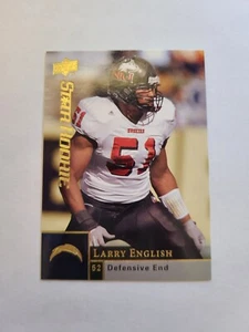 LARRY ENGLISH(SAN DIEGO CHARGERS)2009 UPPER DECK STAR/Rookie Football Card - Picture 1 of 2