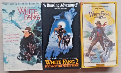VHS -- White Fang - White Fang 2 - White Fang and the Hunter/ Myth of White Wolf - Image 1 of 4