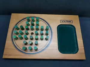Wooden Solitaire Board Game - Vintage - Picture 1 of 2