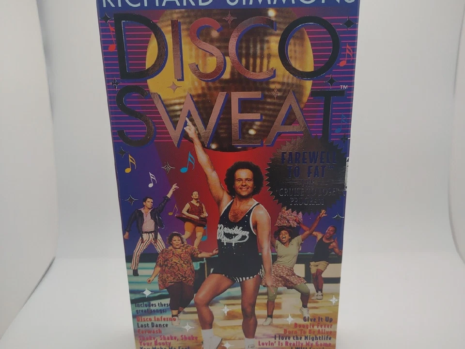 Richard Simmons - Disco Sweat VHS Farewell to Fat The Cruise To Lose Program  - Image 1 of 1