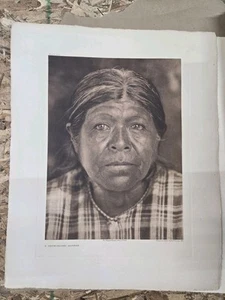 Edward Sheriff Curtis "A Chukchansi Matron" Original Photogravure Plate - Picture 1 of 7