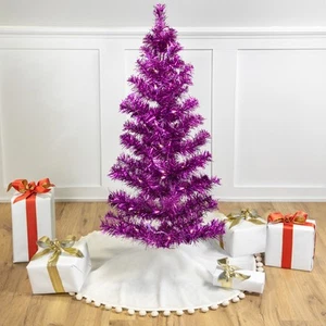 Northlight Pre-Lit lila künstlicher Lametta Weihnachtsbaum - 3' - klare Lichter - Bild 1 von 6