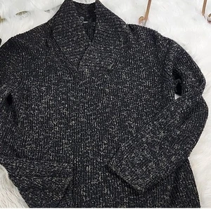 Maglione robusto manica lunga Banana Republic realizzato in filato italiano collo scialle - Foto 1 di 6