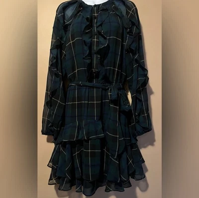 NEW! Lauren Ralph Lauren Womens Size 8 Plaid Holiday Christmas Dress NWT - Image 1 of 4