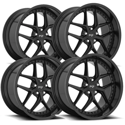 (Set of 4) Niche M226 Vice 20x9 5x120 +35mm Double Black Wheels Rims 20" Inch Foto 1 de 4