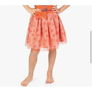 Moana Disney Princess Little Girls Ruffle Tulle Orange Skirt, size 7/8 - Picture 1 of 6
