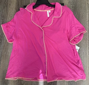 Conjunto de Pijama Joyspun Muesca Top + Pantalones Cortos Súper Suave Para Mujer Rosa 2X 18W-20W - Imagen 1 de 4