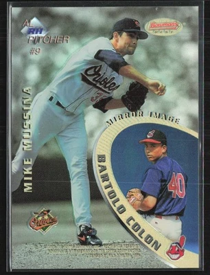 Greg Maddux Mike Mussina Colon Wright 1996 Bowman's Best Mirror Image Refractor - Изображение 1 из 2