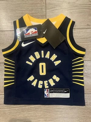 Camiseta Nike Tyrese Halliburton Indiana Pacers NBA Infante Bebé Niño 12m NUEVA Foto 1 de 2