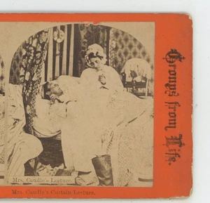 Mrs Caudle's Lecture Comic Genre Stereoview - Picture 1 of 2