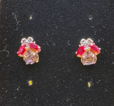 Трудно найти! Серьги-гвоздики Henri Bendel цвета розового золота с несколькими камнями [115DUS] - Изображение 1 из 4