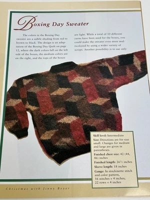 Boxing Day Sweater Knitting Pattern Intermediate Sizes S-XL Book Pages - Image 1 of 3