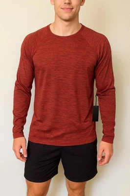 Kenneth Cole Techni-Cole Camiseta Activa Manga Larga Roja/Negro Brezo S Nueva Con Etiqueta Foto 1 de 4