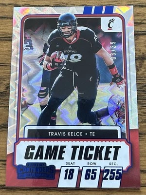 Travis Kelce Chiefs 2021 Contenders Draft Picks Game Ticket #’d 08/39 Blue Foil - Image 1 of 2