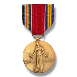 1945 WWII U.S. Victory Medal Bronze Military Service Award with Ribbon Original - Picture 1 of 4