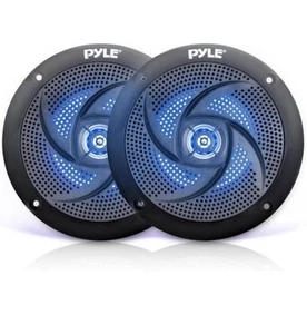 Pyle Marine Speakers 50W Waterproof Rated LED Lights 4.0''-inch (100 Watt) - Picture 1 of 7