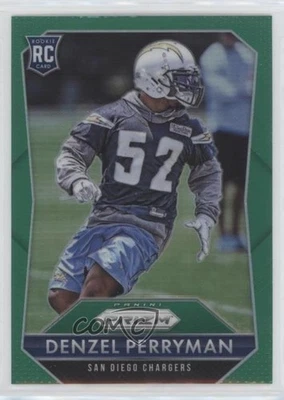 2015 Panini Prizm Rookies Green Prizm Denzel Perryman #226 Rookie RC - Image 1 of 2