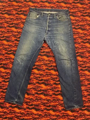 Jeans vintage Levi's años 60 Big E 501 W36 L32 ribete bolsillo moneda puntada en V sello J Foto 1 de 4