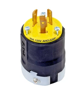 Eaton AHCL520P Spina di bloccaggio industriale NEMA L5-20P 20A 125V 2 poli 3 fili - Foto 1 di 4