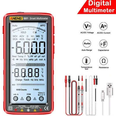 ZREE ANENG 681 Digital Smart Multimeter AC/DC Voltage Capacitance Meter Diode Tester