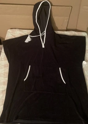 Traje de baño Lands End para mujer negro/blanco de tela de felpa cubre talla L nuevo con etiquetas Foto 1 de 4