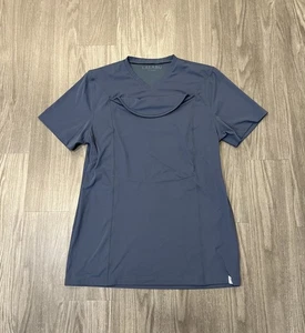 Lalabu Papa Shirt Herren XL Blau Kurzarm Stretch Tasche Bonding Babytrage - Bild 1 von 6