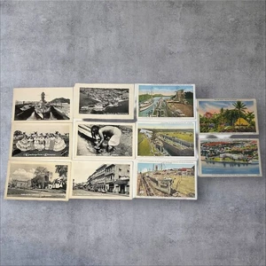 11 Vintage Panama Postcards-Canal, Linen & B/W Travel Views-Unused, No Bends - Picture 1 of 5