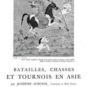 Batailles, chasses et tournois en Asie - - Article Coupure de presse 1955 - Imagen 1 de 4