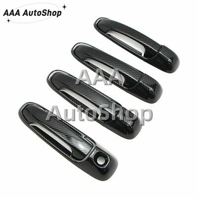Cubierta de manija de puerta patrón de fibra de carbono para Dodge Ram 1500 2500 3500 03-09 02-08 Foto 1 de 4