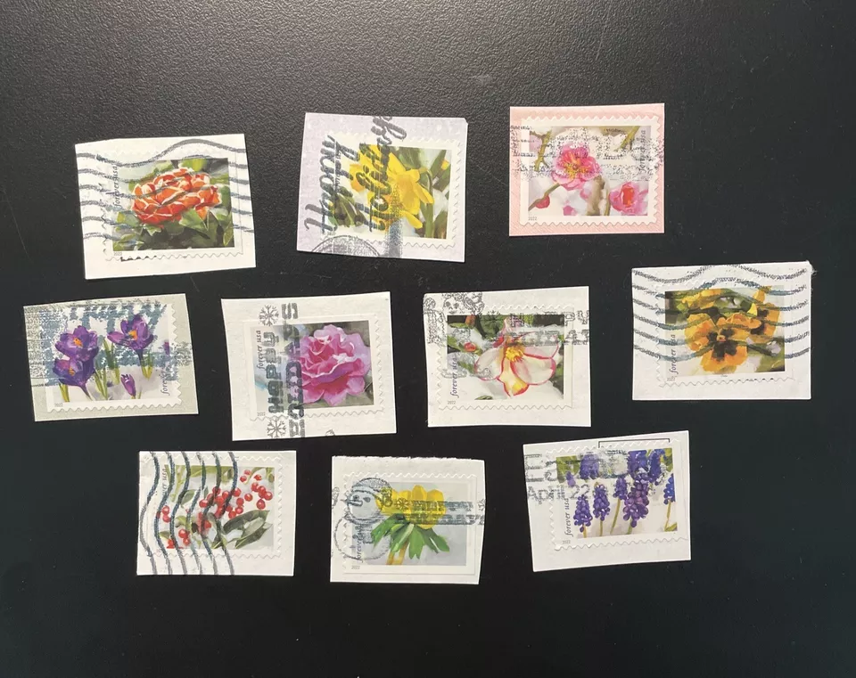 Snowy Beauty 2022 Stamps Full Set of 10 Used Booklet Stamps Scott 5727-5736 - Image 1 of 1