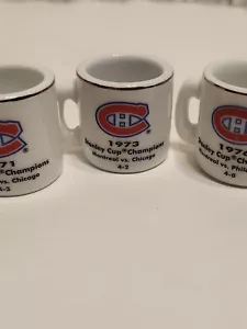 Mini tazas de hockey Stanley Cup Crazy Montreal canadienses 1971/73/76 de la NHL - Imagen 1 de 3