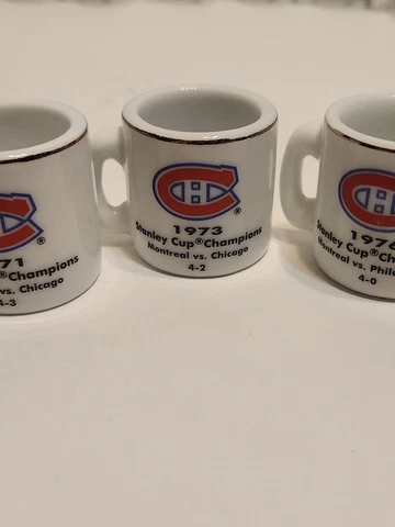 NHL Hockey Stanley Cup Crazy Montreal Canadiens Mini Mugs 1971/73/76 Cover