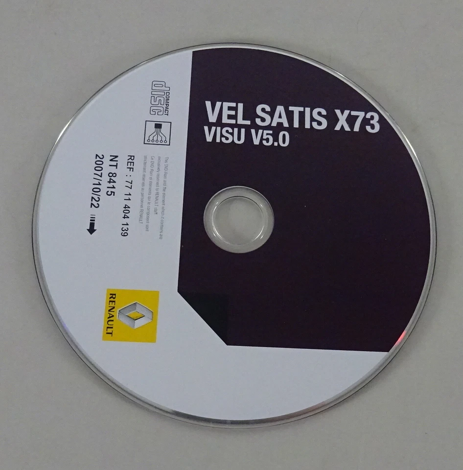Eléctrico Diagramas de Cableado De CD Renault Vel Satis X73 Stand 10/2007 - Imagen 1 de 1