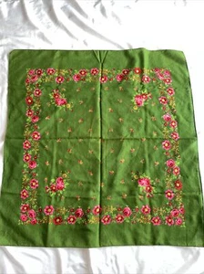 Vintage Women's Colorful Floral Pattern 100% Wool Scarf Japan Made (33) - Picture 1 of 8