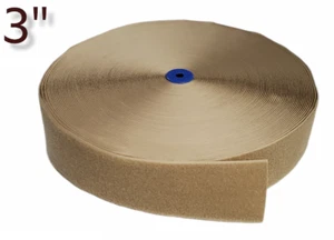 PAIHO 3 Inches Wide Sew-On Hook & Loop Fastener Set By-The-Yard Beige - Picture 1 of 6