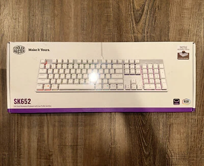 Cooler Master SK652 RGB Mechanical Gaming Keyboard - White Connectivity: Wired - Image 1 of 4