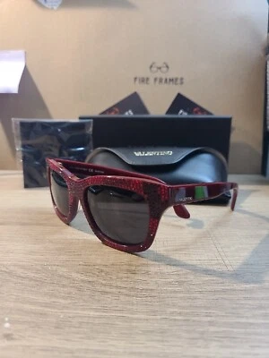 Gafas de sol Valentino V 690SR 638 cristal camuflaje tonos rojos 53-18-135 RARAS Foto 1 de 4