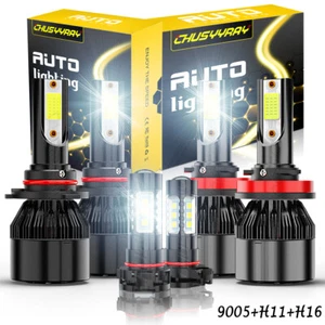 Para For Dodge Durango 2011 2012 2013 6x LED Faro+Lámparas antiniebla Kit 6000K - Picture 1 of 15