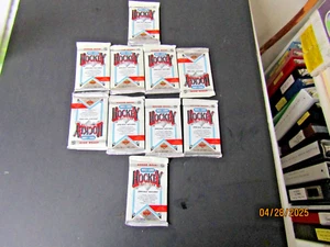 1991 UPPER DECK HOCKEY 10 SEALED PACKS, 12 CARDS PER PACK, HIGH SERIES INCLUDED - Bild 1 von 3