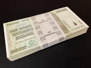 Zimbabue 100 x 500000 dólares 2008 - Elige - Paquete de 76 100 piezas usado - Imagen 1 de 2