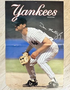 Poster rivista Don Mattently New York Yankees 10,5x16 MLB Baseball 1988 - Foto 1 di 3