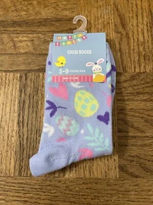 Easter Crew Socks Size 5-9 - Picture 1 of 4