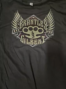 BRANTLEY PLATEADO Est. Camiseta de la gira de conciertos Brass Knuckles 1985 XL música country - Imagen 1 de 3