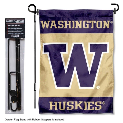 University of Washington Garden Flag and Stand Pole Kit Cover
