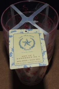 "Vasos acrílicos flamencos The Prairie de Rachel Ashwell 4"" x 3 3/4" NUEVO - Imagen 1 de 3
