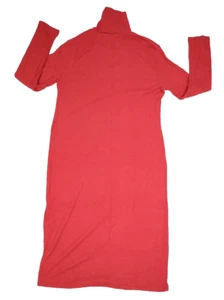 All in Favor Womens Deep Claret Red Long Sleeve Turtleneck MIDI Sweater Dress XL - Picture 1 of 11