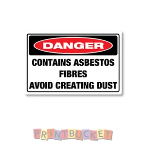 Contains asbestos sticker avoid making dust sticker 150mm quality vinyl - Picture 1 of 1